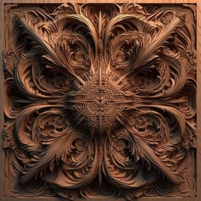 Patterns and decorations (Fractal 1, PATTERN_2273) 3D models for cnc